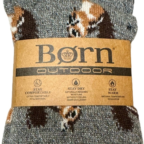Born Outdoor Squirrel Wool Blend Socks NWT 2 Pairs Womens Shoe Size 4-10 - Picture 3 of 5